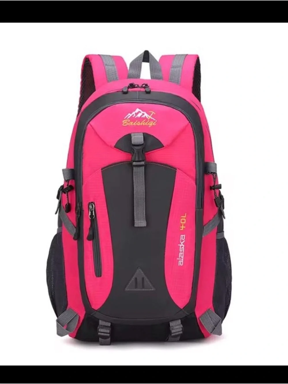 Baishiqi Pink and Gray Women's Backpack